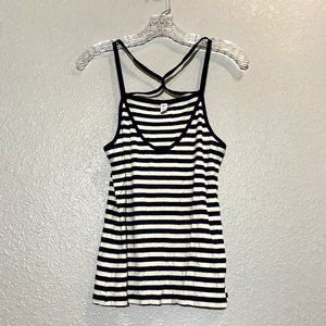 BP. Blue and White Stripe Tank Top